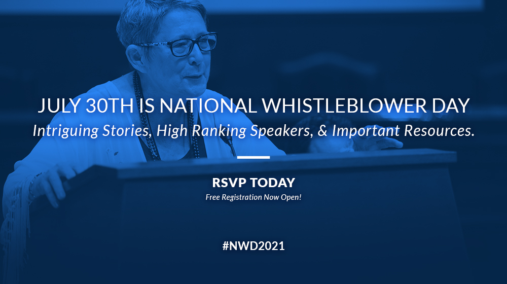 Social Media Toolkit – National Whistleblower Day Twitter Graphic for Use on Twitter
