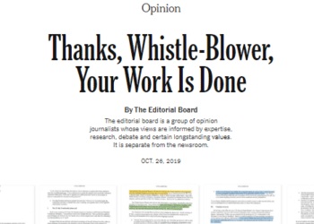 NY Times: All info IC whistleblower shared has been confirmed