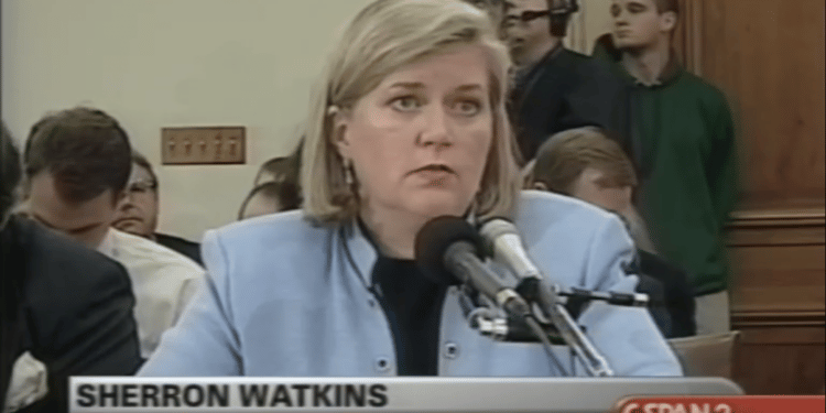 Sherron Watkins testifying before Congress