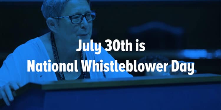 National Whistleblower Day 2025 is on July 30 – Jane Turner at the Podium