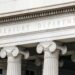 Photo of the U.S. Treasury Department building with ornate pillars