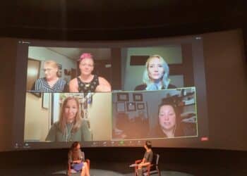 Photo of the post-screening discussion of "United States v. Reality Winner." Copyright: Ana Popovich, reporter at Whistleblower Network News.