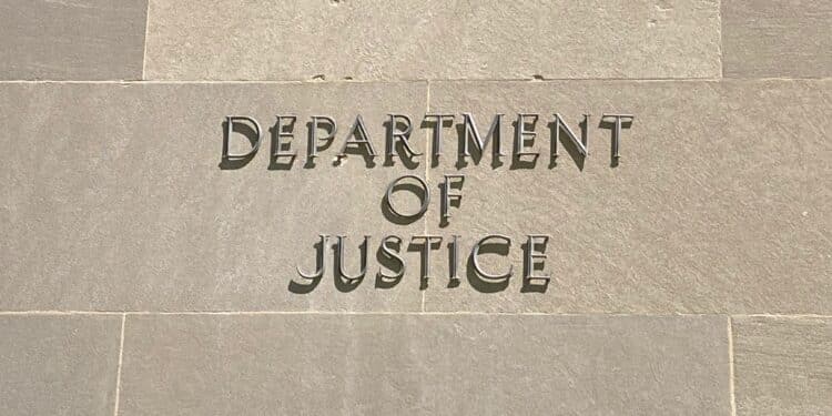 Photo of the exterior of the Department of Justice building in DC (Photo: Ana Popovich)