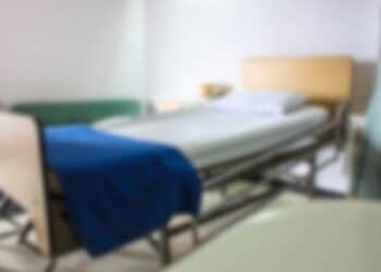 Blurred photo of a hospital/caretaking bed