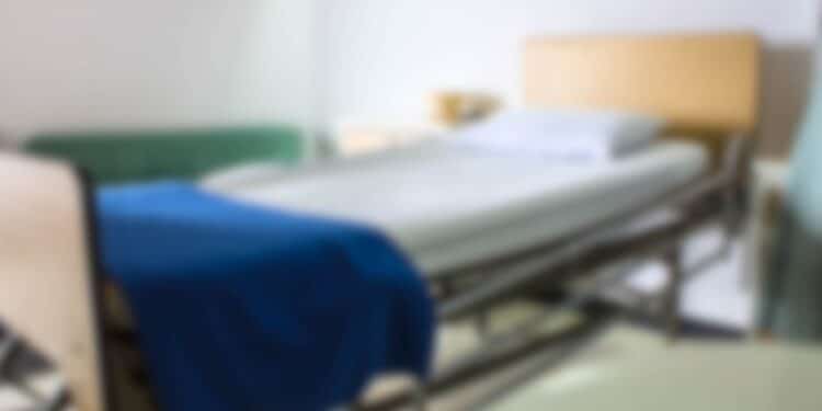 Blurred photo of a hospital/caretaking bed