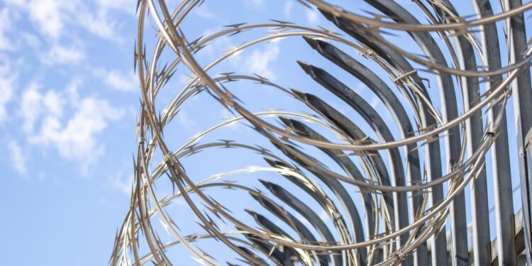 Picture of a barbed wire fence