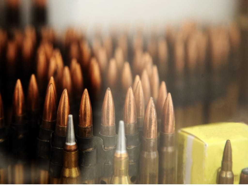 Row of bullets with a yellow box in the foreground