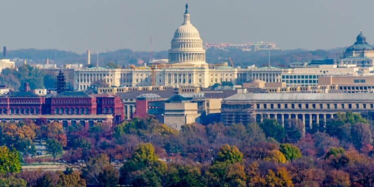 Photo of the U.S. Capitol from a distance