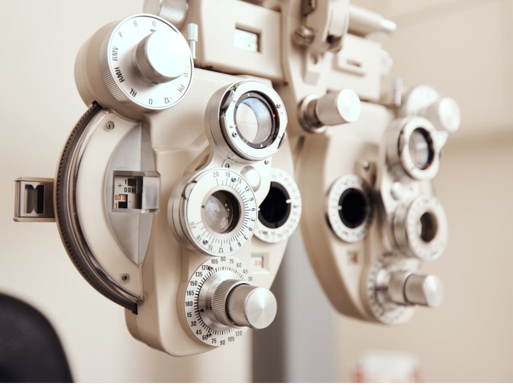 Device seen at the ophthalmologist's office to measure vision