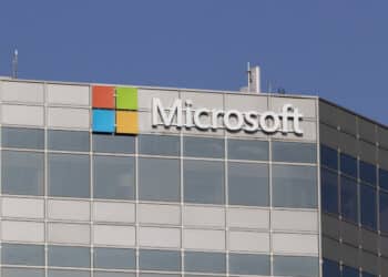 Photo of the exterior of a Microsoft office building