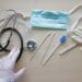 Medical supplies on a desk