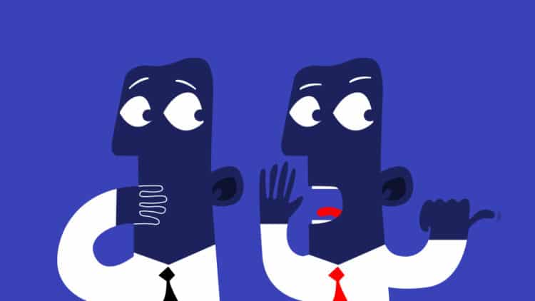 What is a Whistleblower? – Two Business Men Whistleblower Illustration