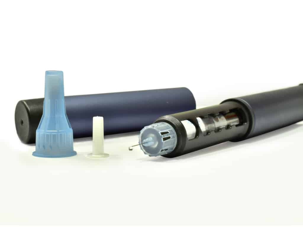 Image of an insulin pen on a white background