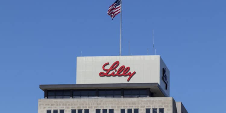 Eli Lilly and Company World Headquarters. Lilly makes Medicines and Pharmaceuticals.