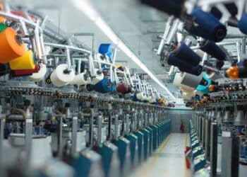 Inside of a textile factory