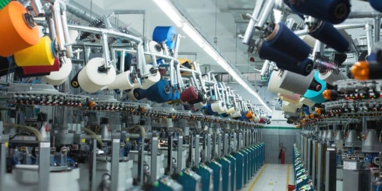 Inside of a textile factory