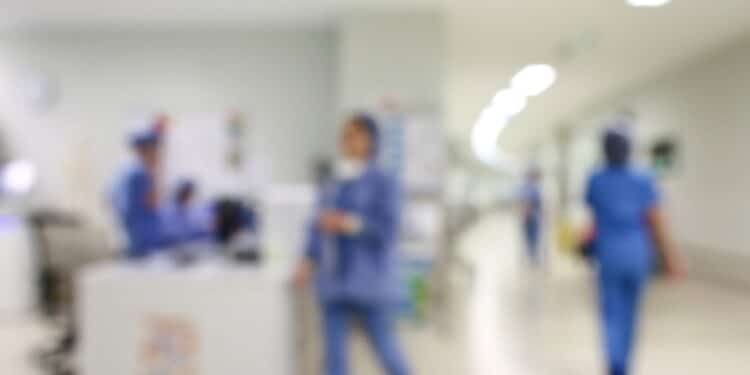 Blurry photo of nurses in a hospital