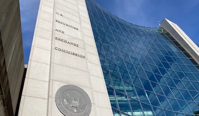 Photo of the exterior of the SEC building in Washington, DC