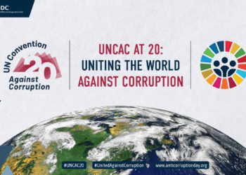 Banner for International Anti-Corruption Day courtesy of the UN