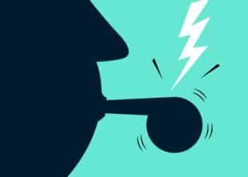 Graphic of a whistleblower