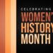 Image with the text "Women's History Month" in three colors.