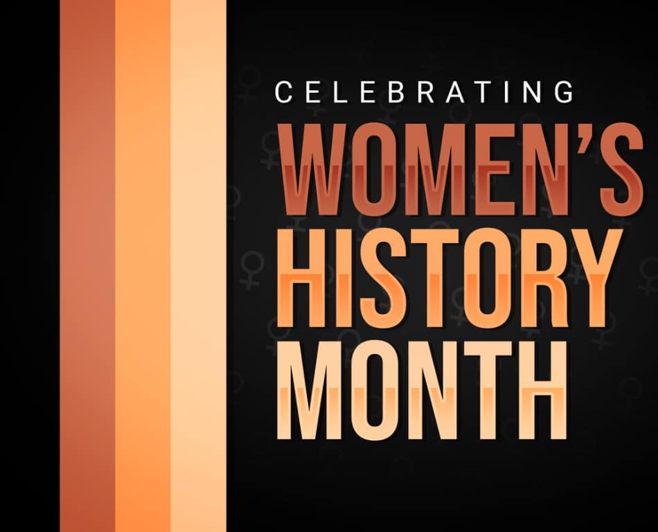 Image with the text "Women's History Month" in three colors.