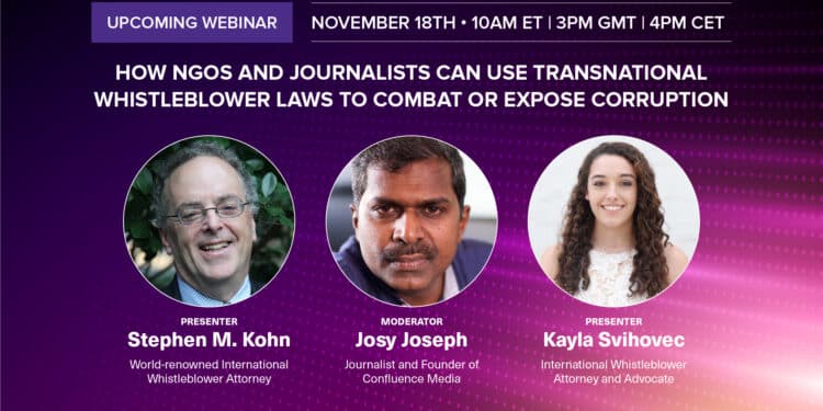 How NGOs and Journalists Can Use Transnational Whistleblower Laws to Combat or Expose Corruption